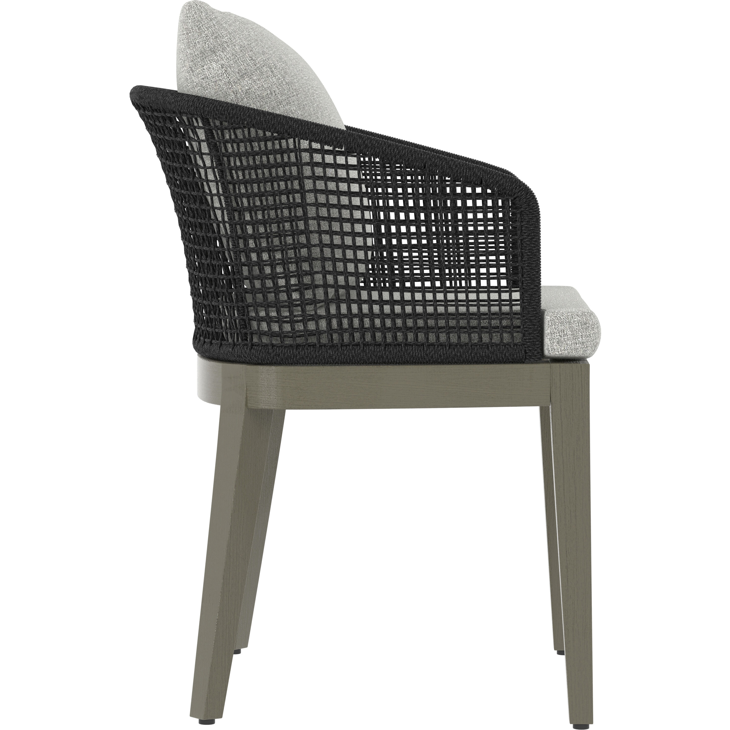 Capri Smoke Grey / Copacabana Marble Outdoor Dining Armchair